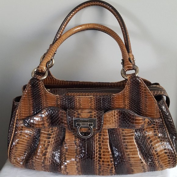 Gorgeous Salvatore Ferragamo Python Bag - Picture 1 of 8